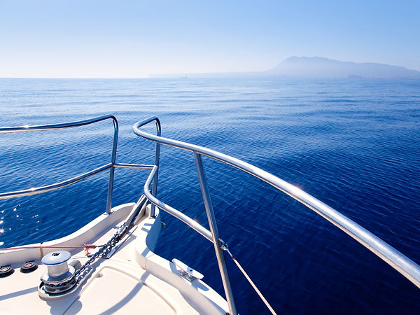 Bow of Boat overlooking the sea