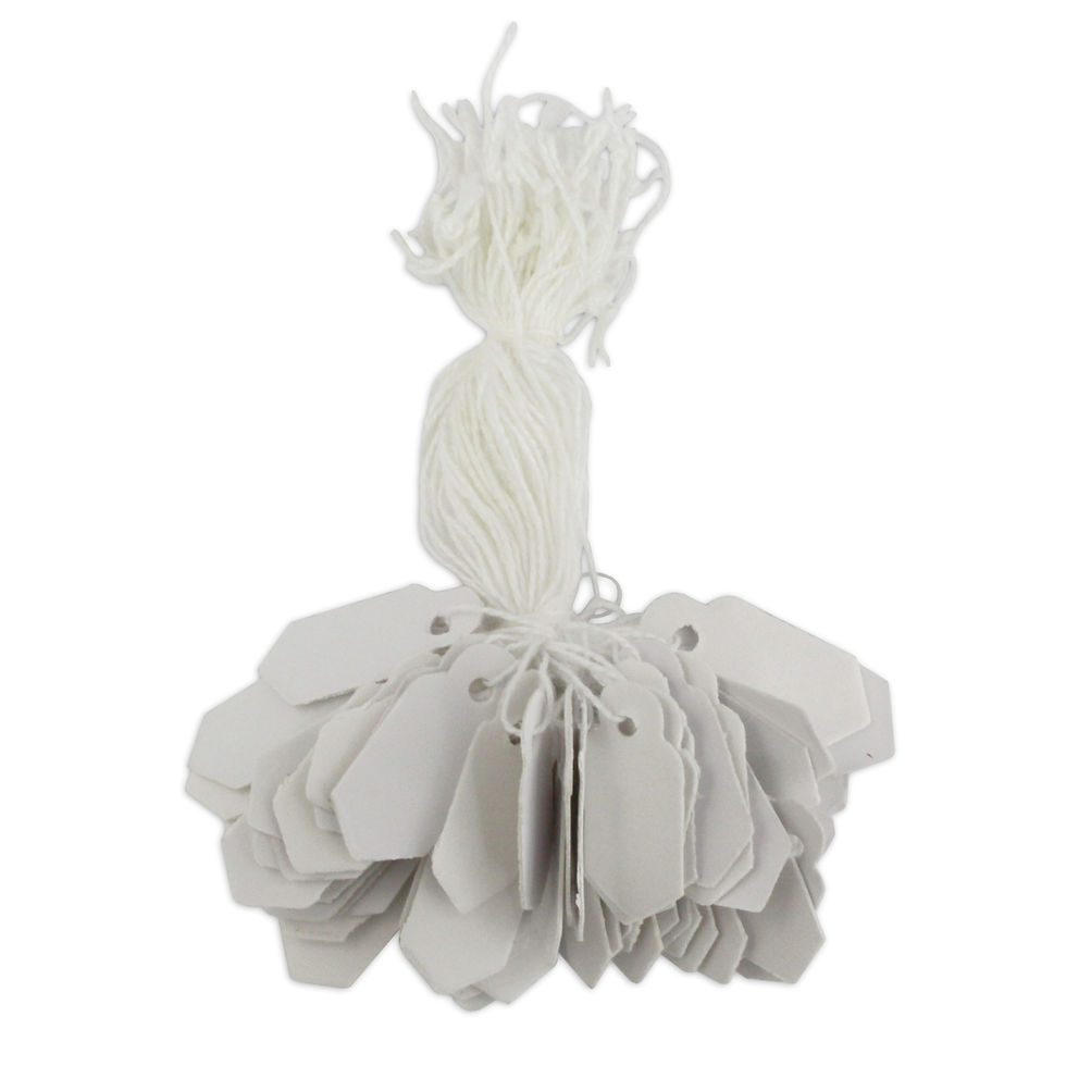 Thumbnail: Plain White String Gift Tags : Card (Various Sizes)