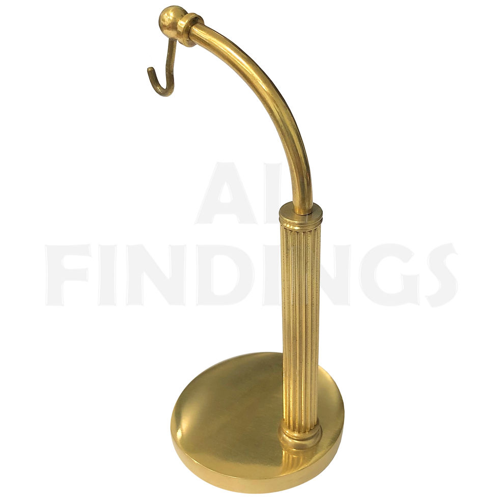 Thumbnail: Pocket Watch Half Arch Stand - Brass & Steel