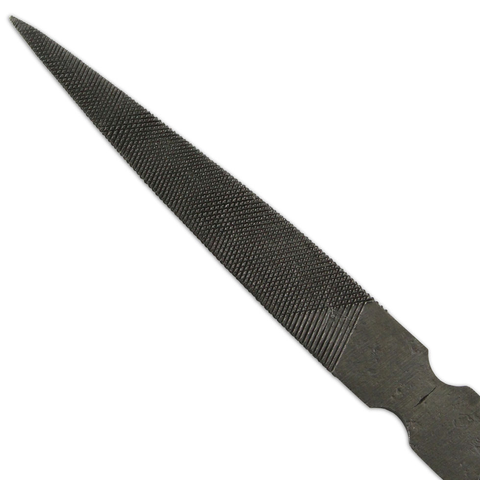 Thumbnail: 8" Double Ended Flat & Half Round Wax Carving File