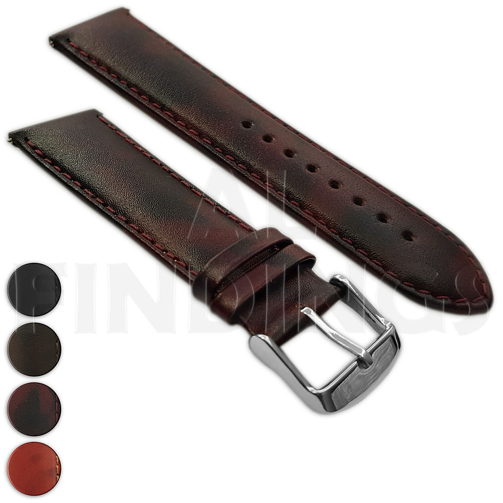 Burgundy Calf Leather Watch Strap