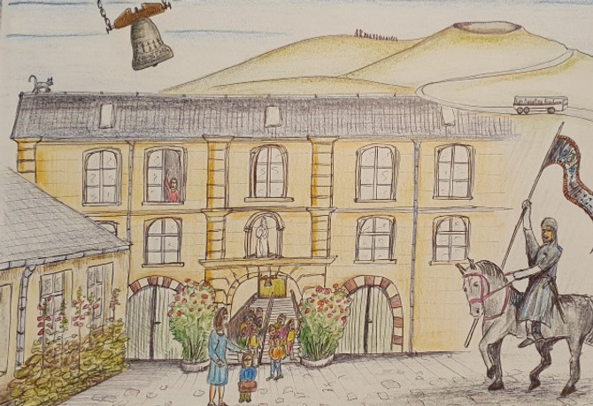 dessin de l'ecole sainte jeanne d'arc de neuilly saint front