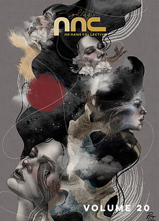 Cover NNC Art Mag Catalogue and Book with with face women composition