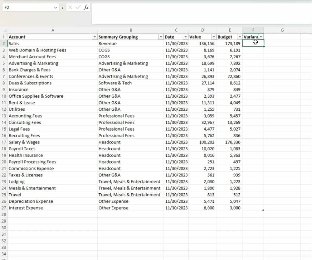 The Power of Tables - Auto-populate