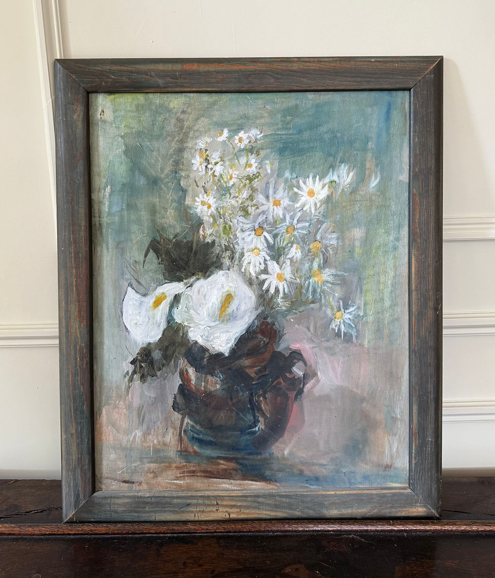 'Still life Daisies & Calla Lilies' Mid-20th Century