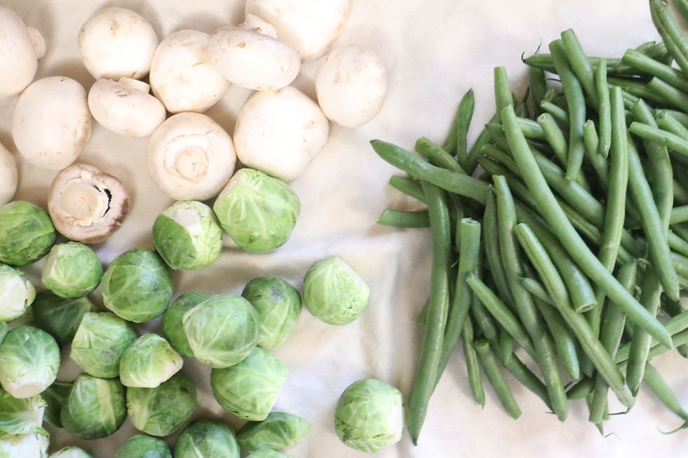 Chopped vegetables