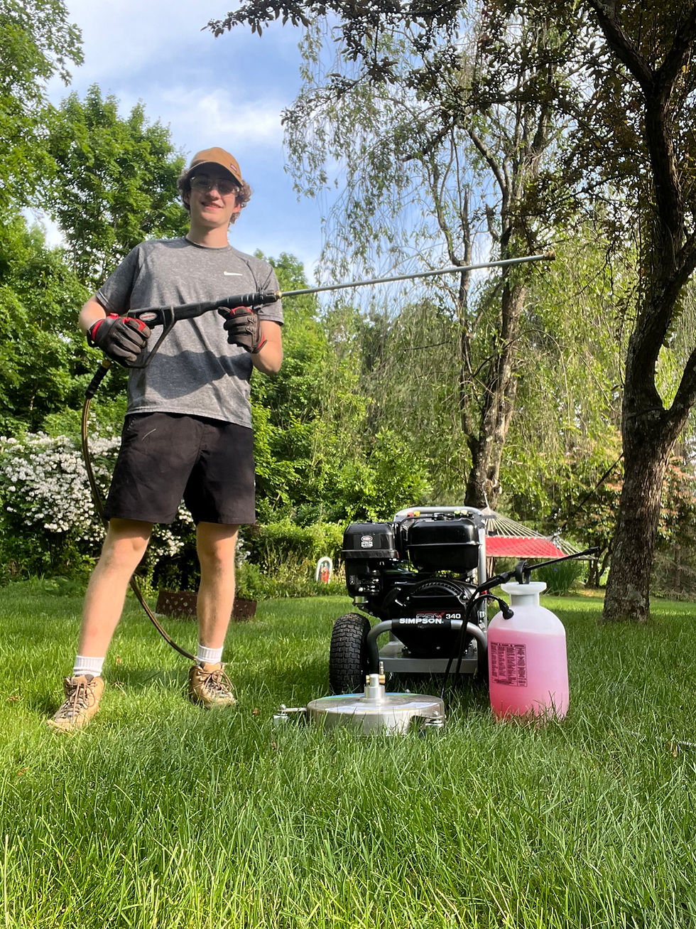 Luke Rigoglioso, owner of Shine Power Washing LLC.