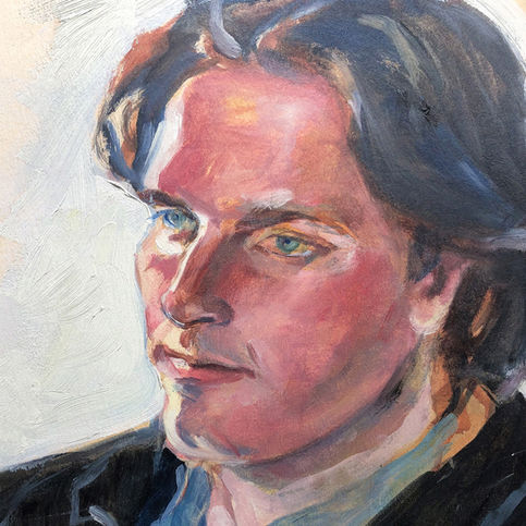 An illustrated portrait of a man