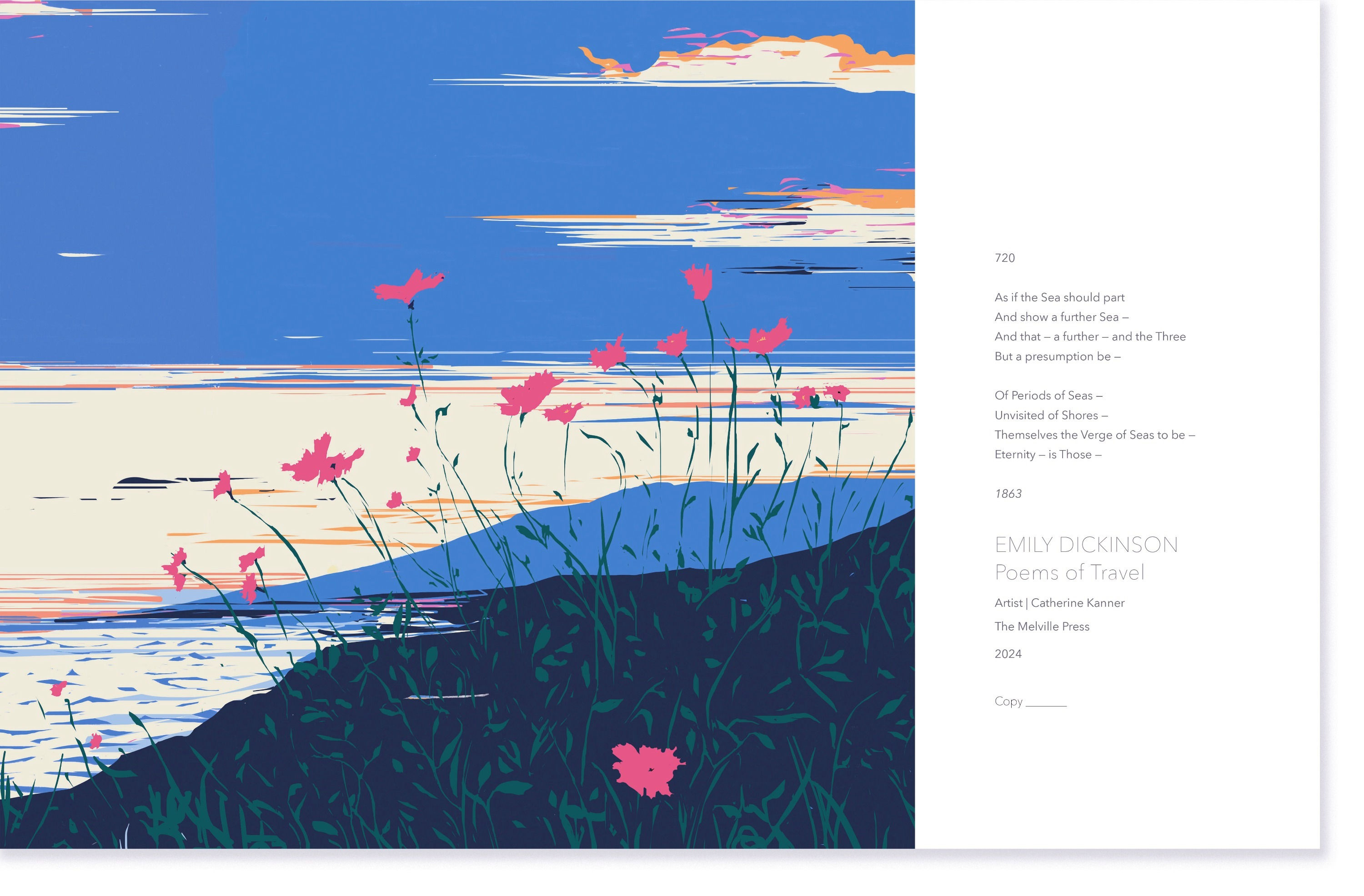 Emily Dickinson Poems of Travel Print Sea