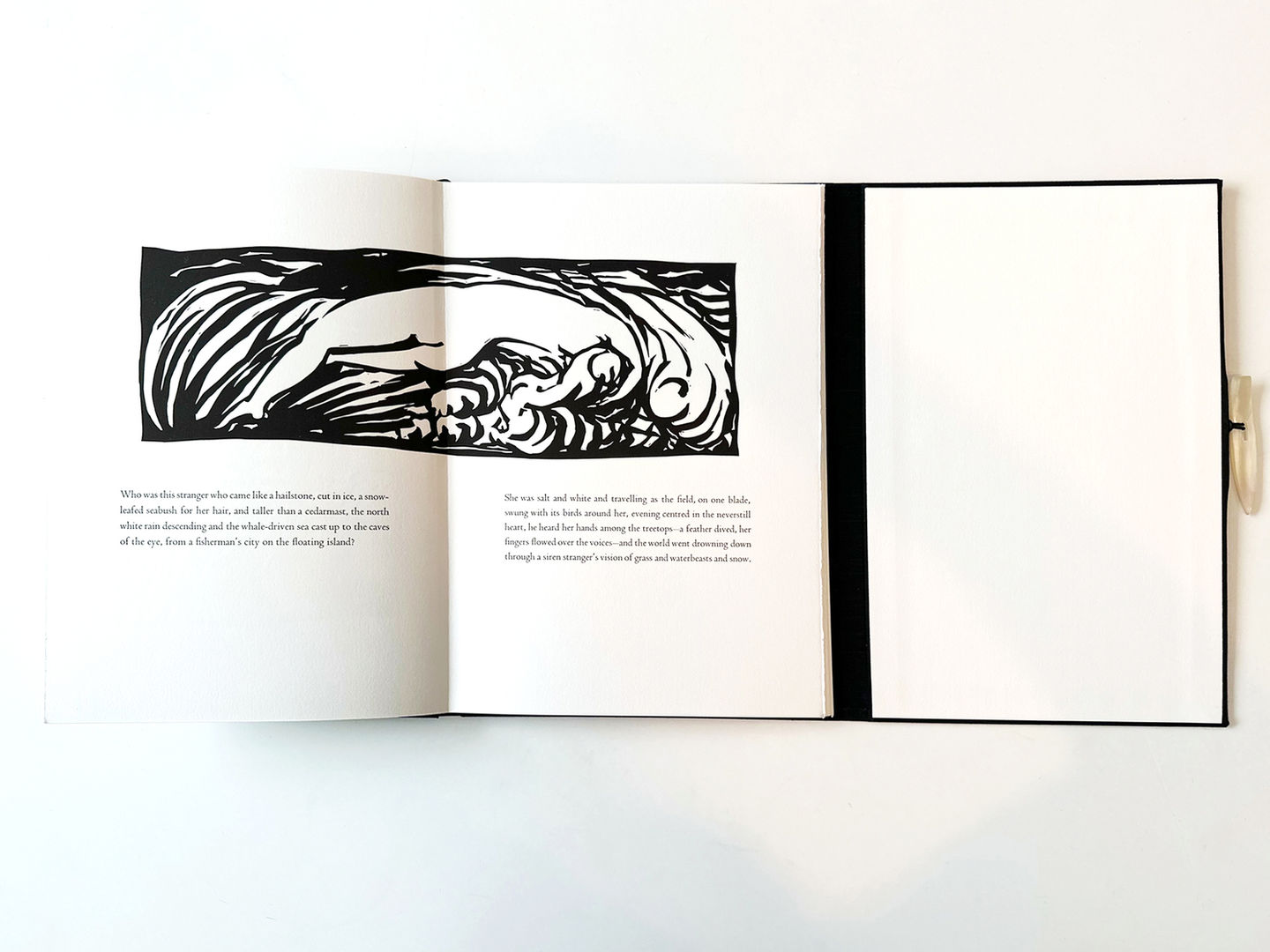 In the Direction of the Beginning / Open to double spread and text