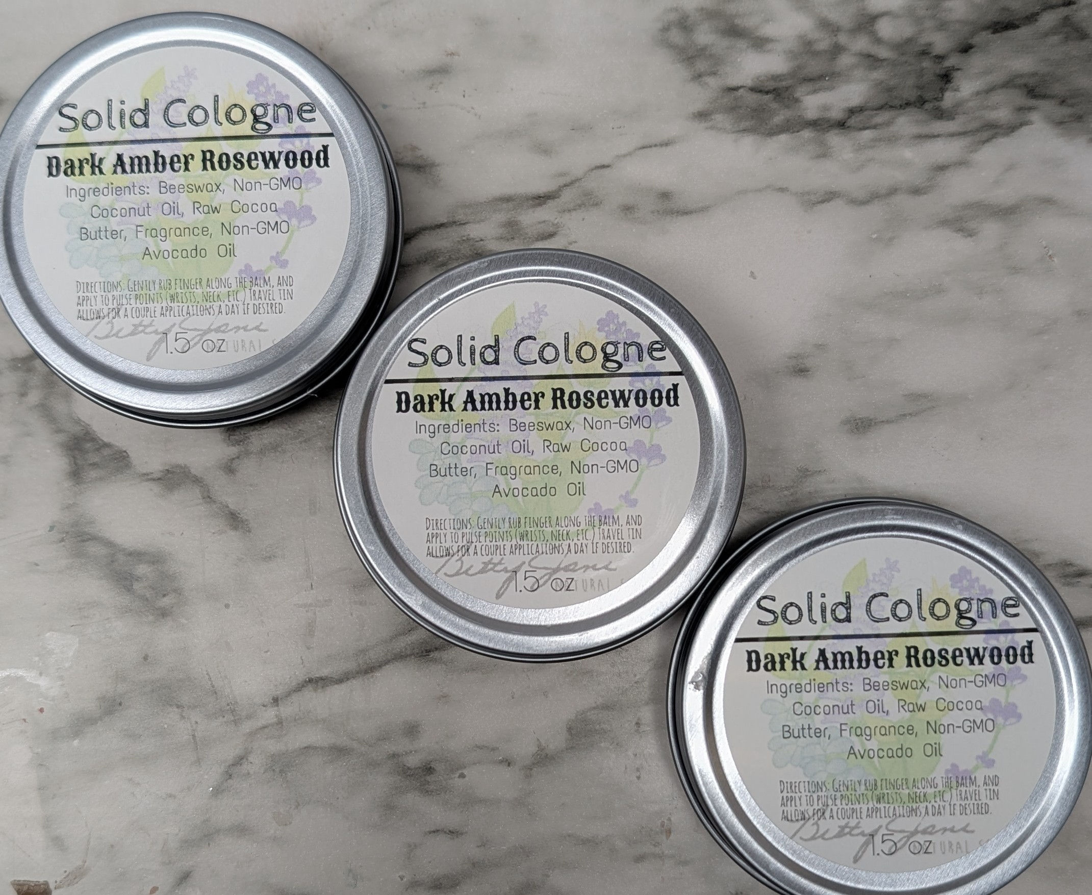 Dark Amber Rosewood Solid Cologne