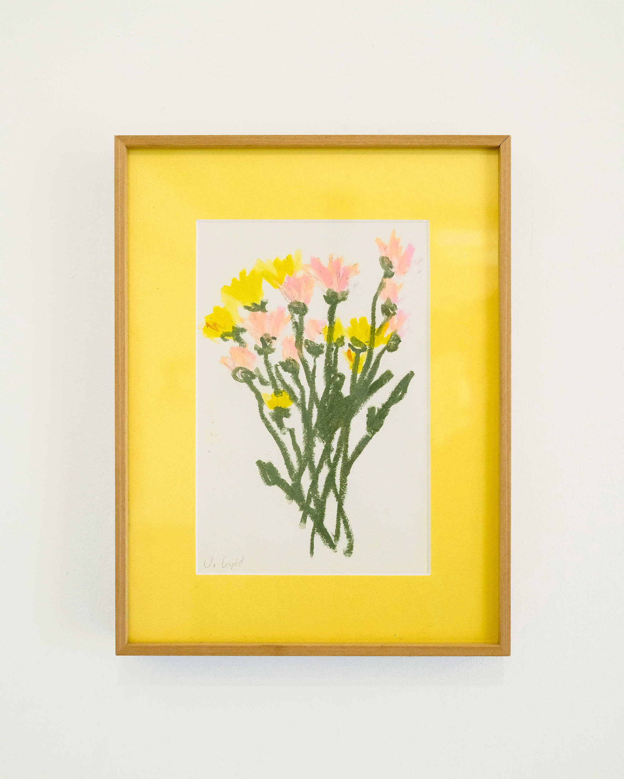 Framed Oil Patel Floral Drawings by Or Lpid