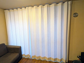 東村山市　フラット縫製カーテンの施工事例　すっきりおしゃれな仕上がりに