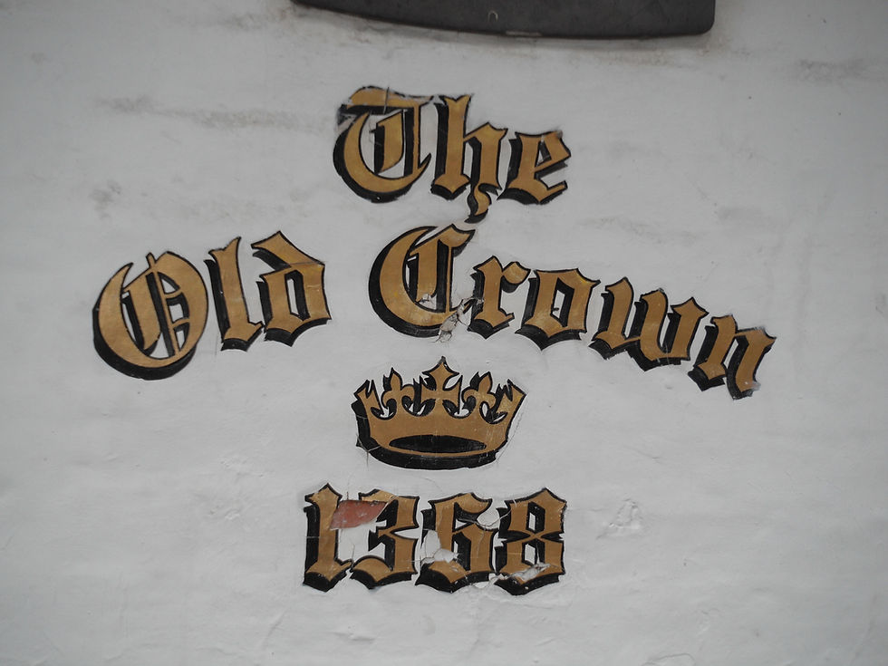 Sign for The Old Crown, Digbeth. 