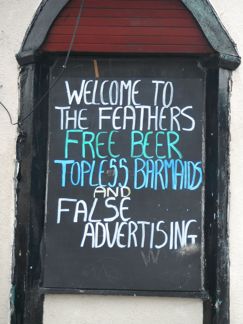 Board promo - The Feathers, Stalybridge, Manchester