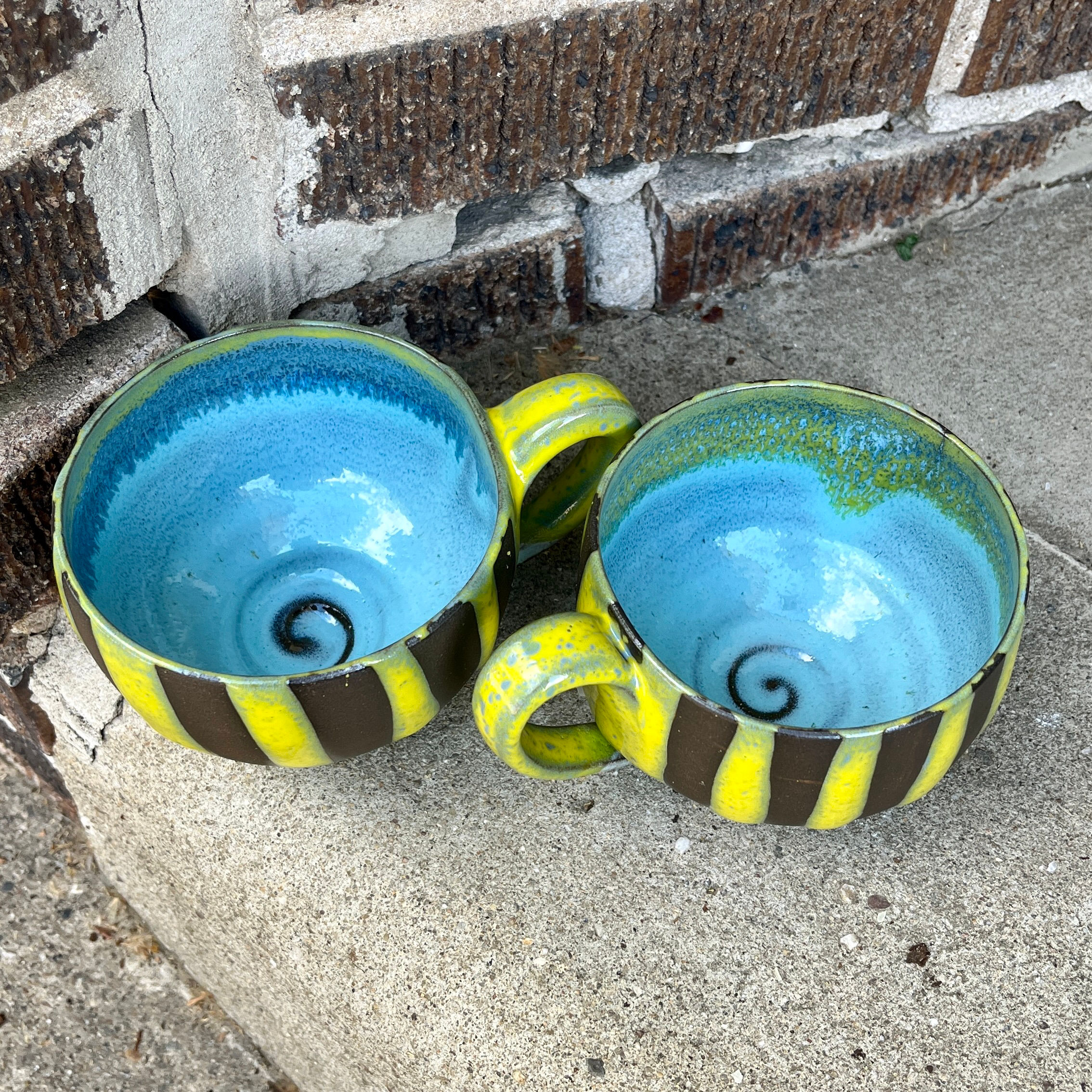 Striped yellow cup