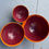 Thumbnail: Large plum, orange, red bowl 