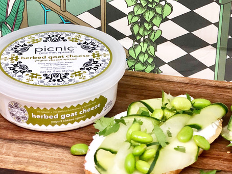 Cucumber Edamame Toasts