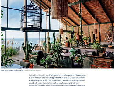 le magazine le figaro france avec un article sur l'hotel