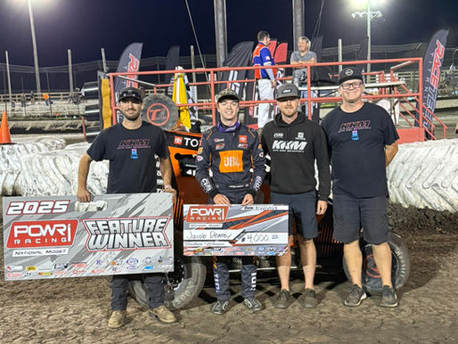 Denney Charges to POWRi Victory at Macon Speedway