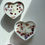 Miniatura: Mini candela cuore decorata con petali di rosa