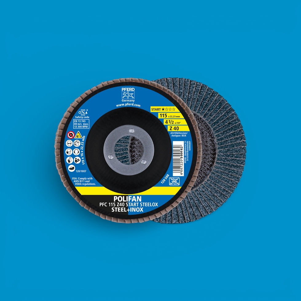 Polifanscheiben blauer Hintergrund