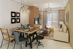 Unit Renders Tab - LINK Unit Living & Dining Area