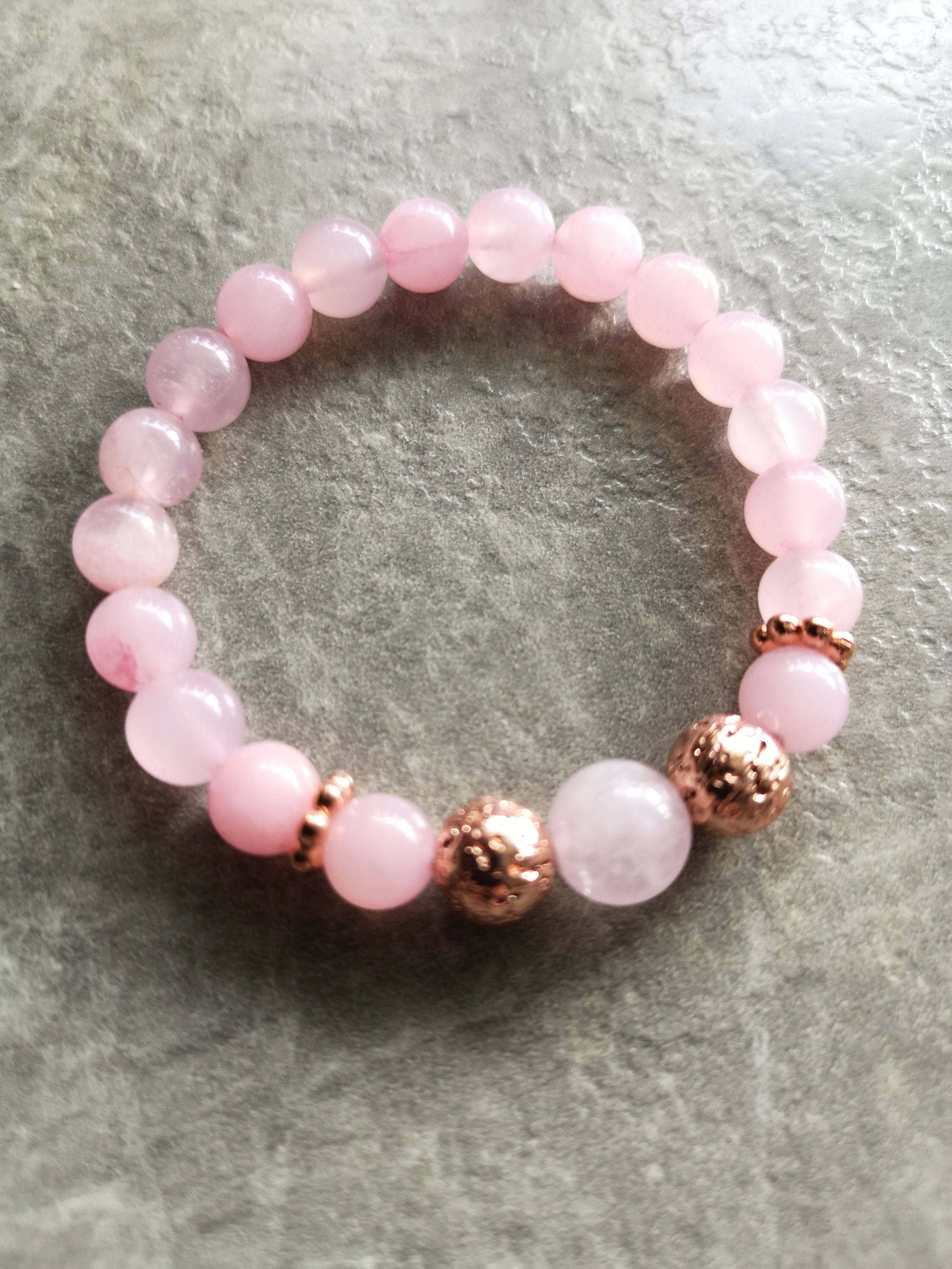 Rose Quartz with "Rose Gold" Lava