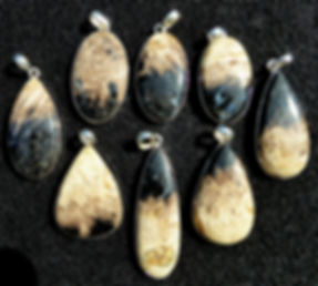 Palm Root Agate Pendant, Fossilised 20 to 40 million years old.