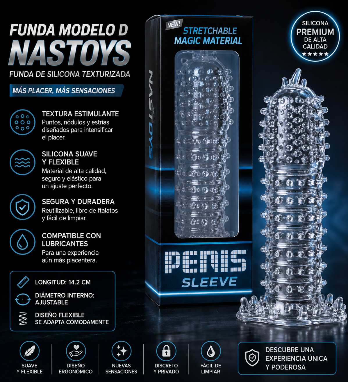 Funda de Silicona Texturizada Modelo D – Nastoys