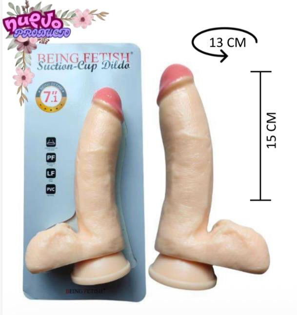 Dildo Being Fetish con Testículos y Ventosa 7.1"