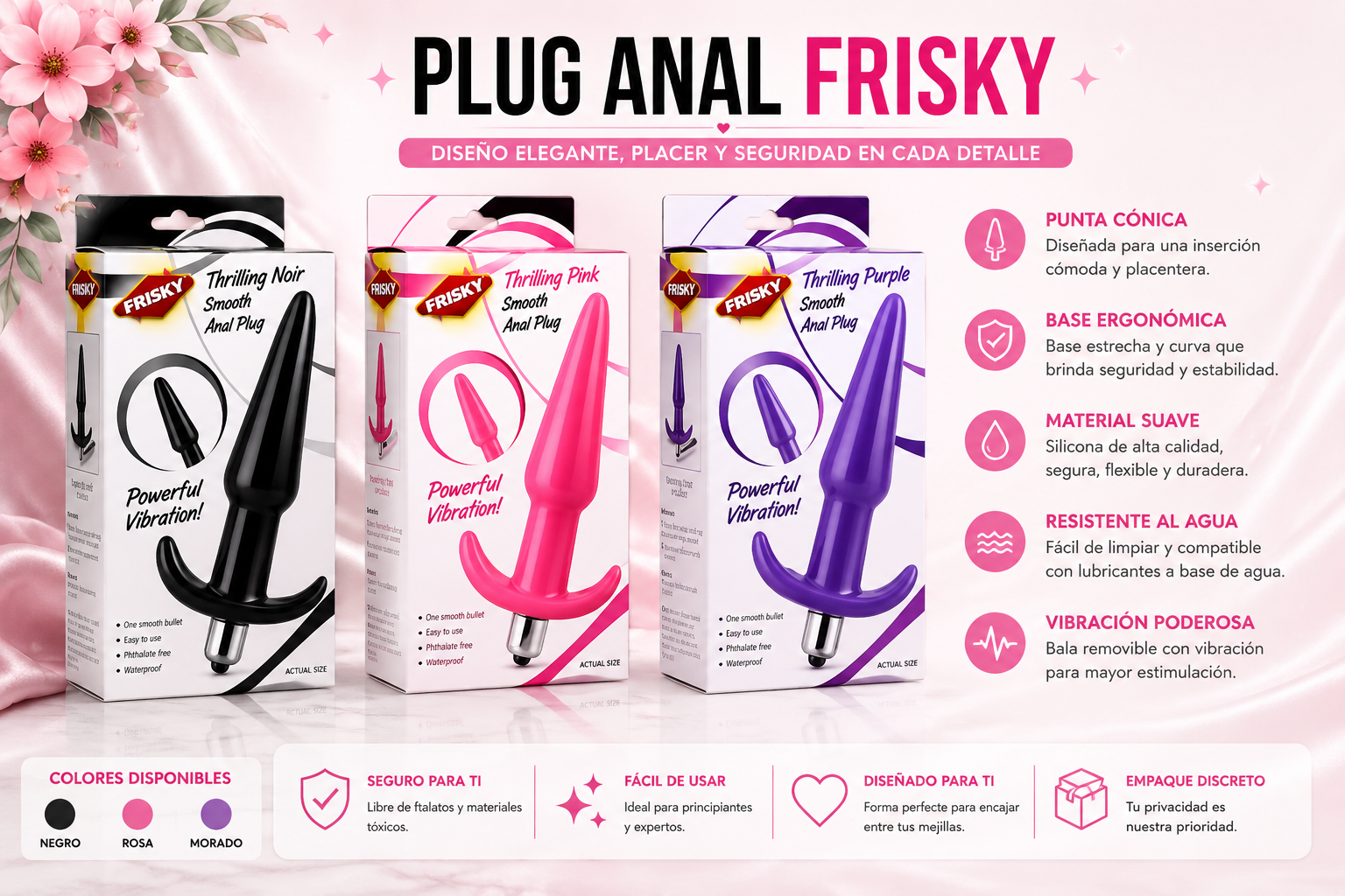 Plug Anal Frisky – Diseño Ergonómico y Máximo Confort