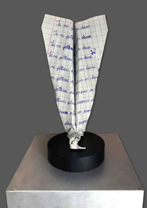 Paper plane flying Piet Mondrian H80 cm