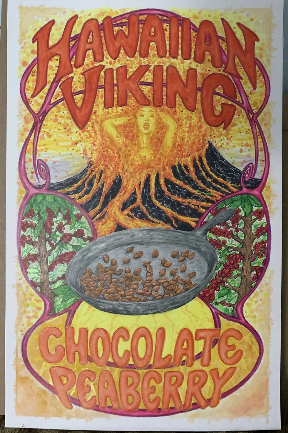 Chocolate Peaberry Coffee Beans HawaiianVikingCoffee