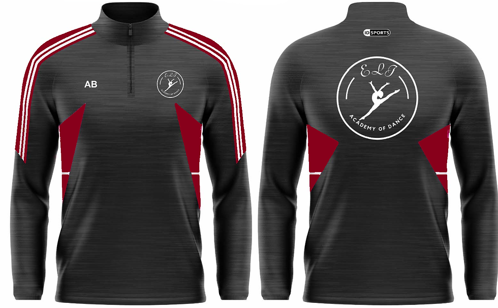 Thumbnail: ELJ academy of dance half zip top kids