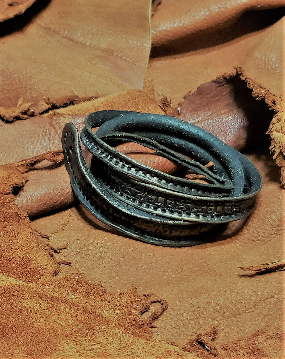 Thumbnail: Leather Wrist Wrap Bracelet -