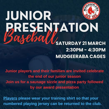 Junior Presentation | 21 March 2:30pm - 4:30pm