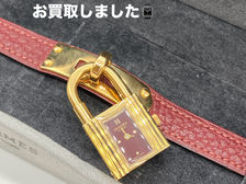 買取大吉安城桜井町店にてお買取した商品の紹介です。★エルメス ケリーウオッチ★Vintage HERMES Kelly Watch Gold Red Dial Quartzをお買取りいたしました♪♪