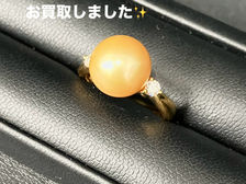 買取大吉安城桜井町店にて買取した商品の紹介★パール&ダイヤモンドのK18リング★大きな真珠をダイヤモンドと18金でデザインされた指輪をお買取りいたしました♪♪