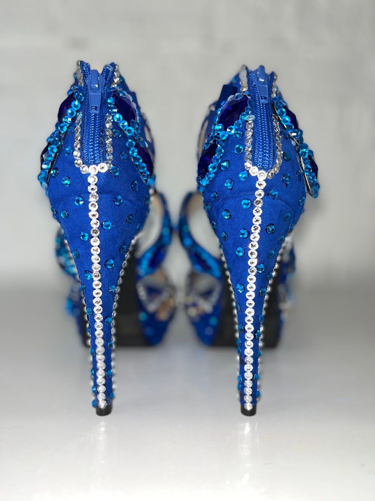 Thumbnail: Blue Shoes with Hints of Gold and Silver