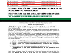 Jugend - Fußballschule 2021 in den Sommerferien 