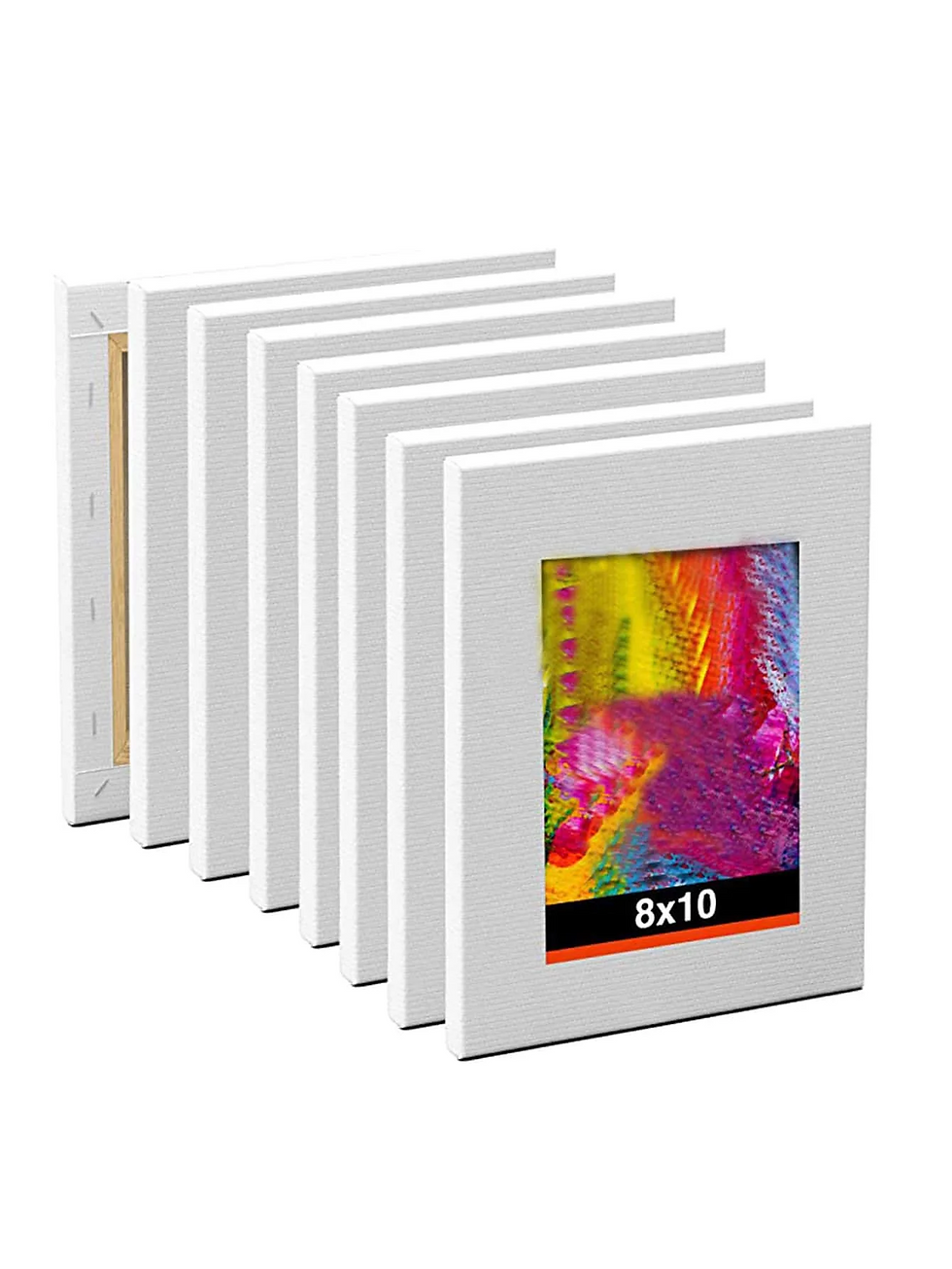 Miniatura: 1pcsBview Art 8x10" Inch 100% Cotton Artist Canvas Boards Primed White Stretched