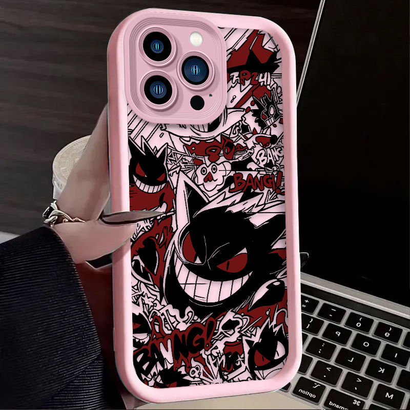 Miniatura: P-Pokemon Gengar Graffiti Phone Case for iPhone 17 Air 16 16E 15 14 13 12 11 Pro