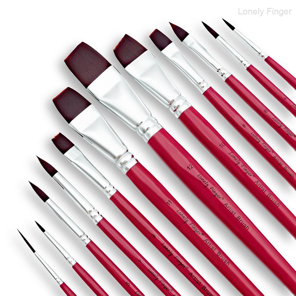 Miniatura: 12/24pcs Professional Face Painting Brush Set With Premium Nylon Bristles for
