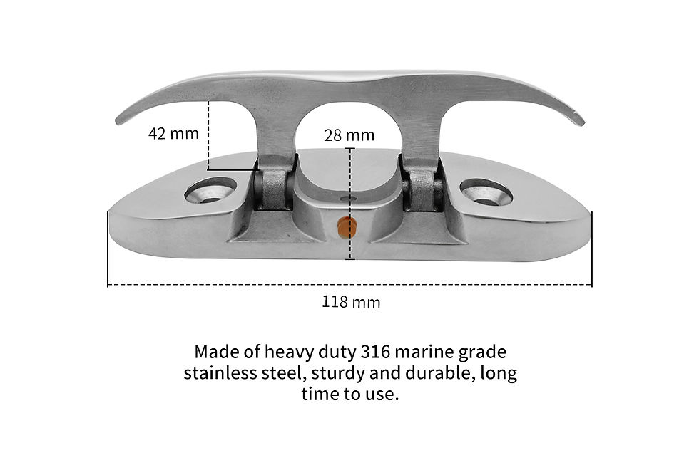 Miniatura: Boat Folding Cleats 316 Stainless Steel Flip Up Dock Cleat 4.5/6 Inch Foldable