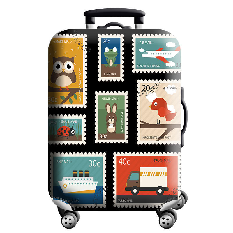 Miniatura: Thick Elastic World Map Luggage Protective Cover Zipper Suit for 18-32 Inch Bag