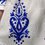 Thumbnail: COTTON LONG DRESS WITH BLUE ARI EMBROIDERY