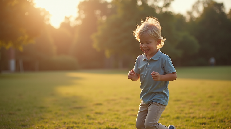Close-up view of a child engaging in a physical activity outdoors