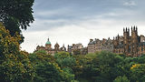 Edinburgh Old Town skyline with historic domes and spires