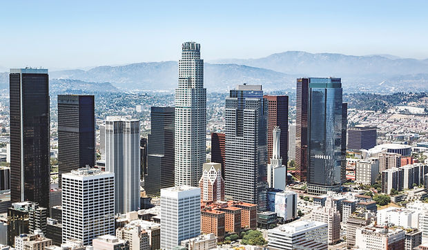 A picture of the Los Angeles skyline
